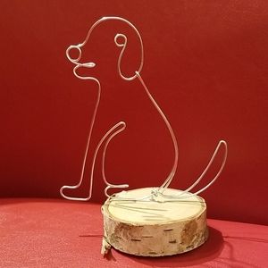 Handmade Wire Dog Sculpture